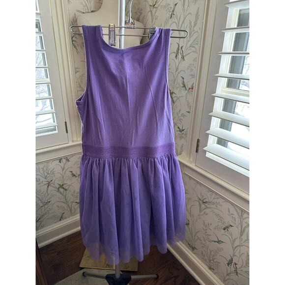 THE CHILDREN'S PLACE GIRLS 10-12 3D FLOWER TUTU DRESS PURPLE SEQUINS TULLE - Picture 2 of 5